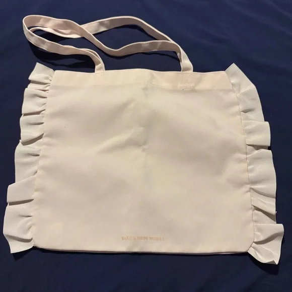 Bath & Body Works Light Pink Ruffle Tote - Picture 1 of 4